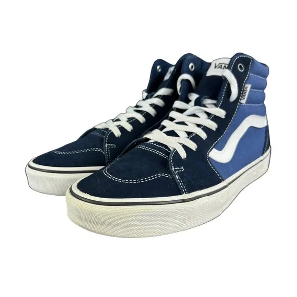 VANS Filmore Hi Navy Blue Suede Canvas Shoes Men's Size 11
