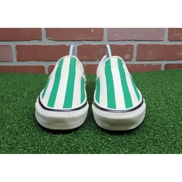Vans Green White Stripes Off The Wall Style 98 Mens 8 (Wm 9.5) Ultracush Soles