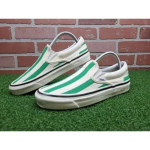 Vans Green White Stripes Off The Wall Style 98 Mens 8 (Wm 9.5) Ultracush Soles