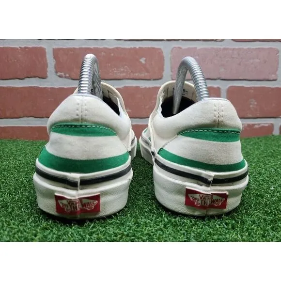 Vans Green White Stripes Off The Wall Style 98 Mens 8 (Wm 9.5) Ultracush Soles
