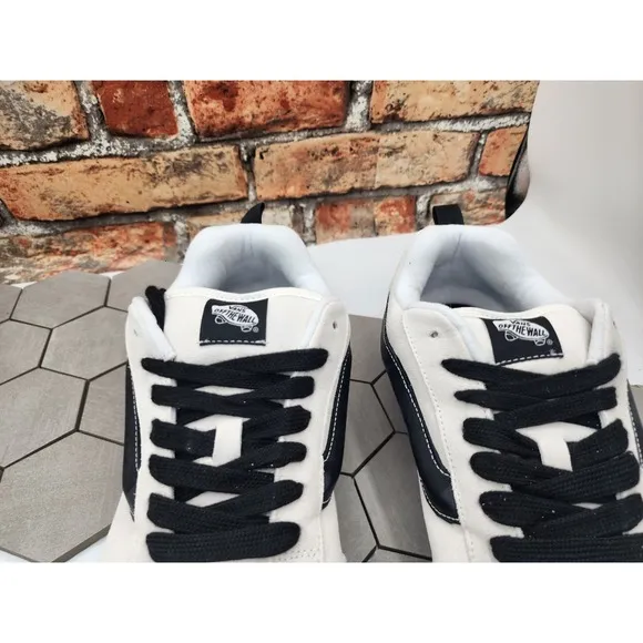 Vans Knu Skool Suede White Black  Size US 13 Men's New Rare Panda Sneakers