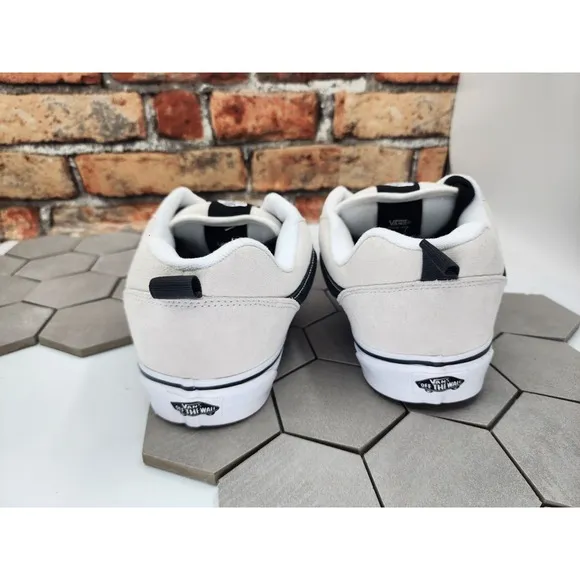 Vans Knu Skool Suede White Black  Size US 13 Men's New Rare Panda Sneakers
