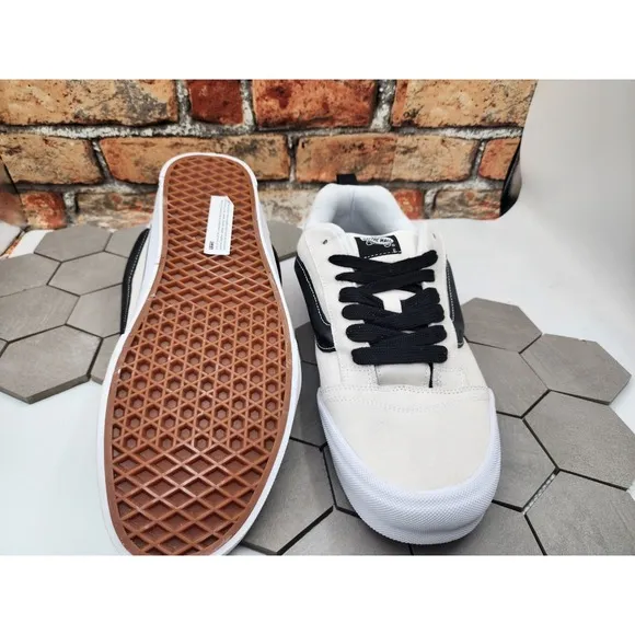 Vans Knu Skool Suede White Black  Size US 13 Men's New Rare Panda Sneakers