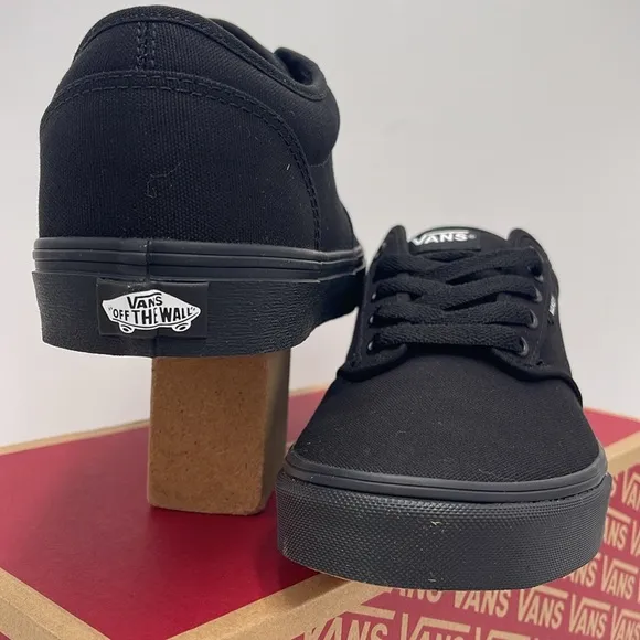 Vans Men's Black Canvas Sneakers Atwood (Canvas) Black/BlackVN000TUY186