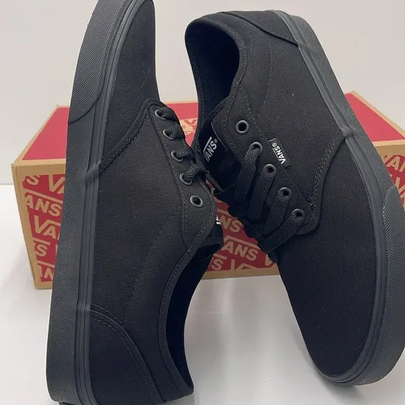 Vans Men's Black Canvas Sneakers Atwood (Canvas) Black/BlackVN000TUY186