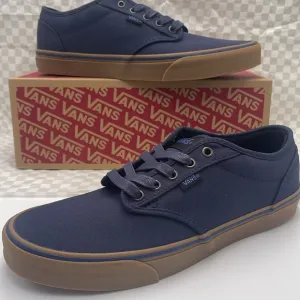 Vans Men’s Blue Brown Sneakers Classic Canvas Atwood(12 Oz Canvas) Navy/GumNIP