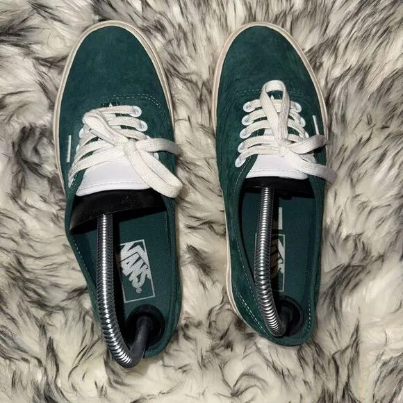 Vans Men's Green Suede Authentic