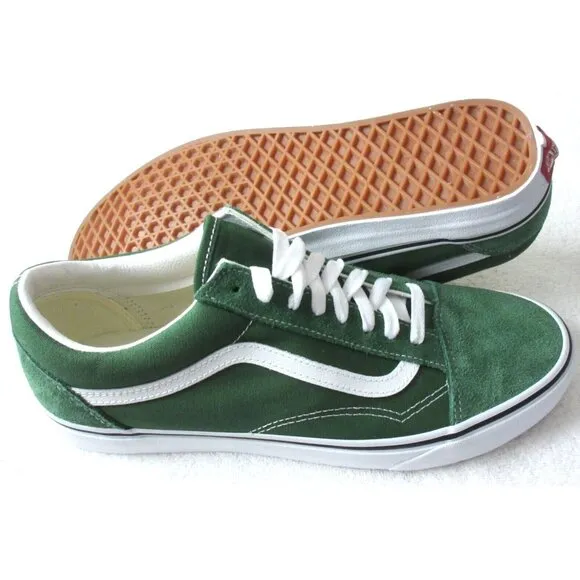 Vans Men's Old Skool Color Theory Greener Pastures White Striped Shoes Sizes