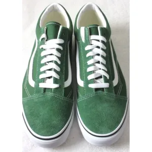 Vans Men's Old Skool Color Theory Greener Pastures White Striped Shoes Sizes
