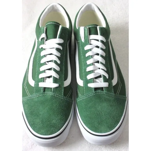 Vans Men's Old Skool Color Theory Greener Pastures White Striped Shoes Sizes