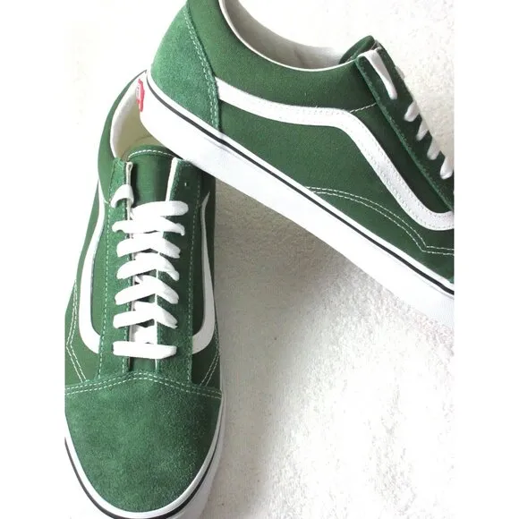 Vans Men's Old Skool Color Theory Greener Pastures White Striped Shoes Sizes