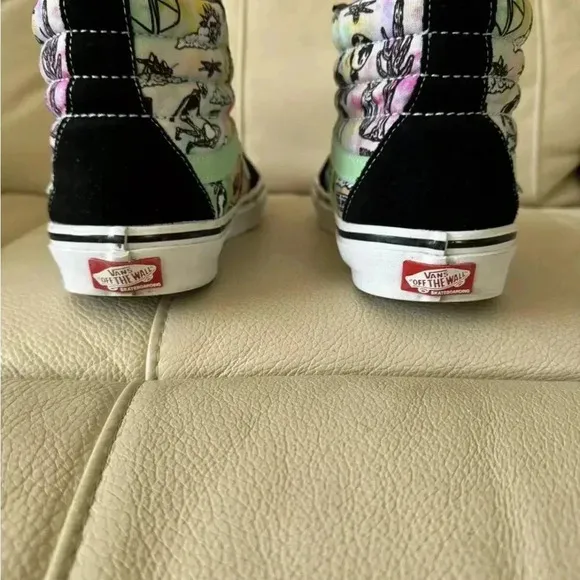 Vans men’s shroom doom black suede &amp; canvas hi-top sneakers sz: 9.5