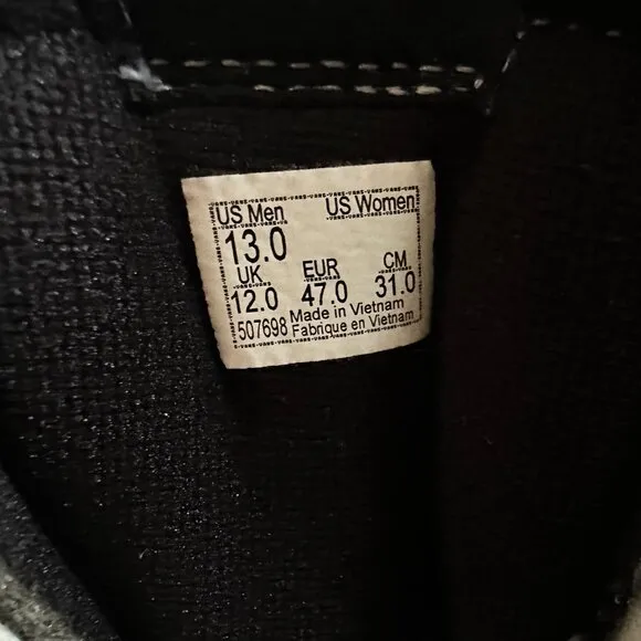Vans Men's Sk8-Hi Skull Tapestry Black Bone White Canvas Suede Shoes Size 13 NEW
