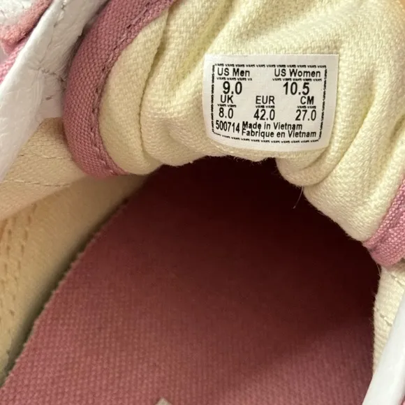 Vans Men’s Women's Pink Low Top Sneakers Skateboarding Trainers Shoes