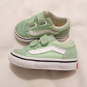 VANS Mint Old Skool white stripe sneakers shoes Size 5 Toddler