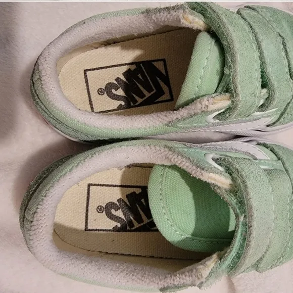 VANS Mint Old Skool white stripe sneakers shoes Size 5 Toddler