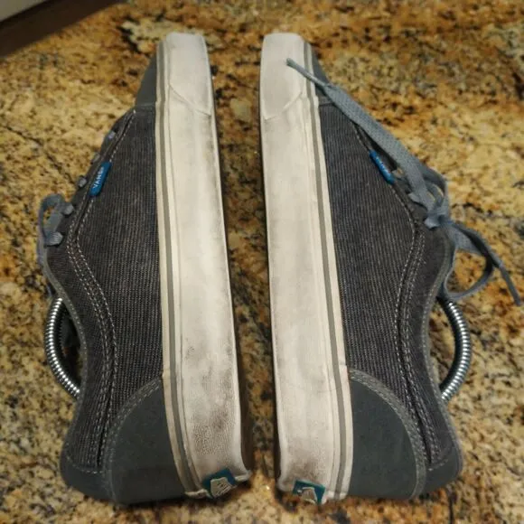Vans off The Wall Corduroy Suede Shoes Mens Size 10.5 Sneakers Lace Up Gray Rare