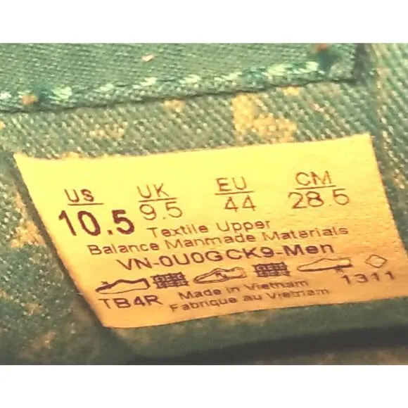 Vans off The Wall Corduroy Suede Shoes Mens Size 10.5 Sneakers Lace Up Gray Rare
