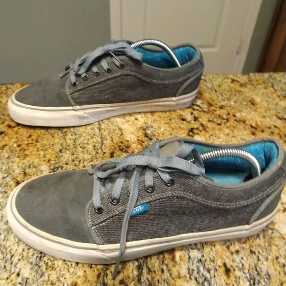 Vans off The Wall Corduroy Suede Shoes Mens Size 10.5 Sneakers Lace Up Gray Rare