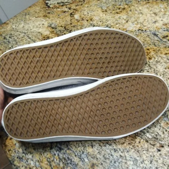 Vans off The Wall Corduroy Suede Shoes Mens Size 10.5 Sneakers Lace Up Gray Rare