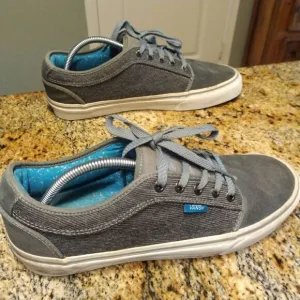 Vans off The Wall Corduroy Suede Shoes Mens Size 10.5 Sneakers Lace Up Gray Rare