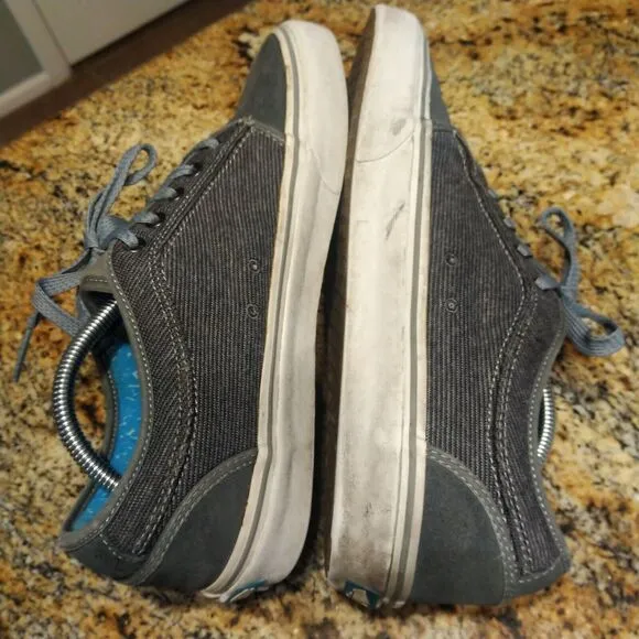 Vans off The Wall Corduroy Suede Shoes Mens Size 10.5 Sneakers Lace Up Gray Rare