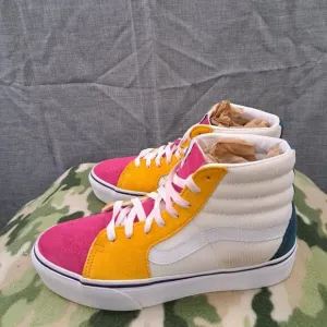 Vans Off The Wall Multi-Color High Top Sneakers Shoes Men 8 Women's 9.5