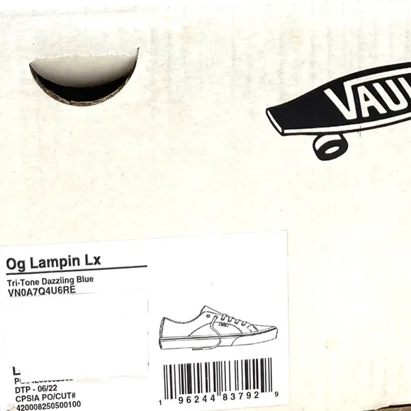 VANS OG Lampin LX Sneakers Low Suede Blue Shoes Casual Women's Size VN0A7Q4U6RE