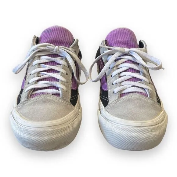 VANS OG Style 36 LX Black Orchid Ecru Corduroy Tongue Suede Leather Shoes Mn's 6