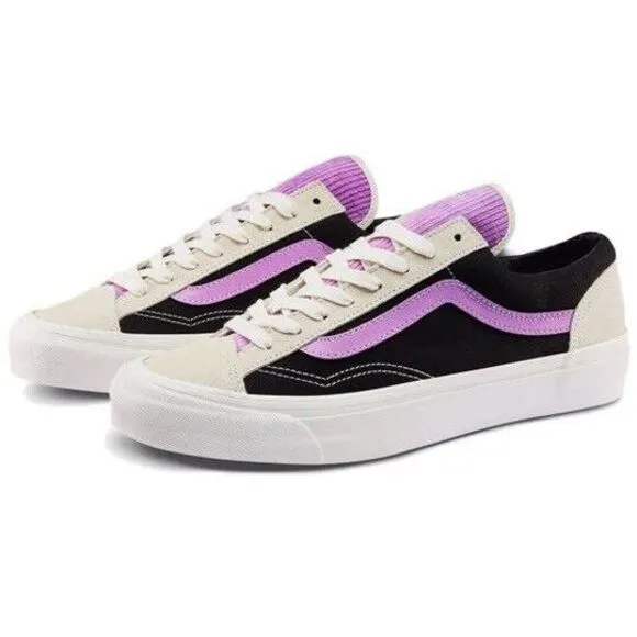 VANS OG Style 36 LX Black Orchid Ecru Corduroy Tongue Suede Leather Shoes Mn's 6
