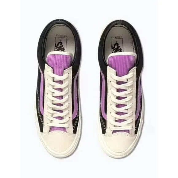 VANS OG Style 36 LX Black Orchid Ecru Corduroy Tongue Suede Leather Shoes Mn's 6