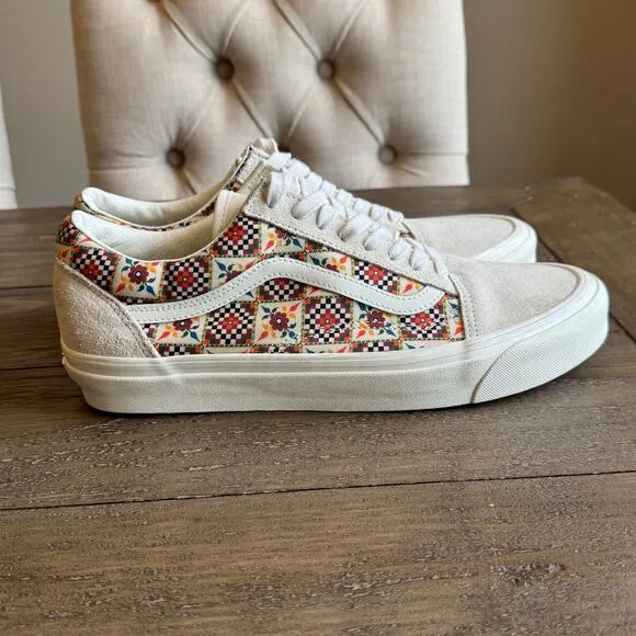VANS Old Skool 36 DX Anaheim Factory Tile Check Floral Skate Shoes M11/ W 12.5