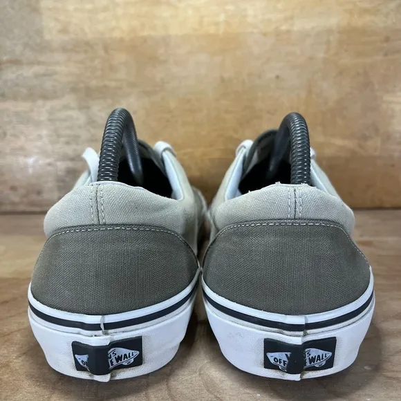 Vans Old Skool Canvas Mens Size 9.5 Shoes Sneakers Pewter Gray
