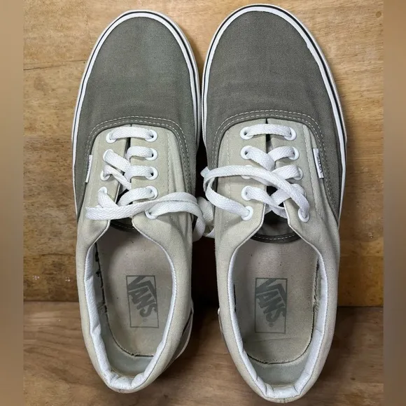 Vans Old Skool Canvas Mens Size 9.5 Shoes Sneakers Pewter Gray