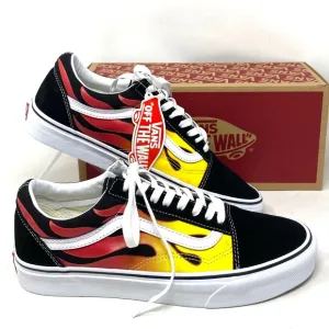 VANS Old Skool Flame Sneakers Low Top Women Size Shoes Suede Canvas VN0A38G1PHN