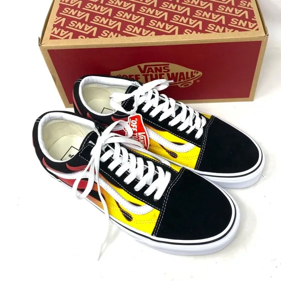 VANS Old Skool Flame Sneakers Low Top Women Size Shoes Suede Canvas VN0A38G1PHN