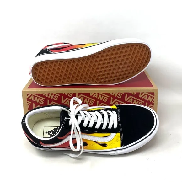 VANS Old Skool Flame Sneakers Low Top Women Size Shoes Suede Canvas VN0A38G1PHN
