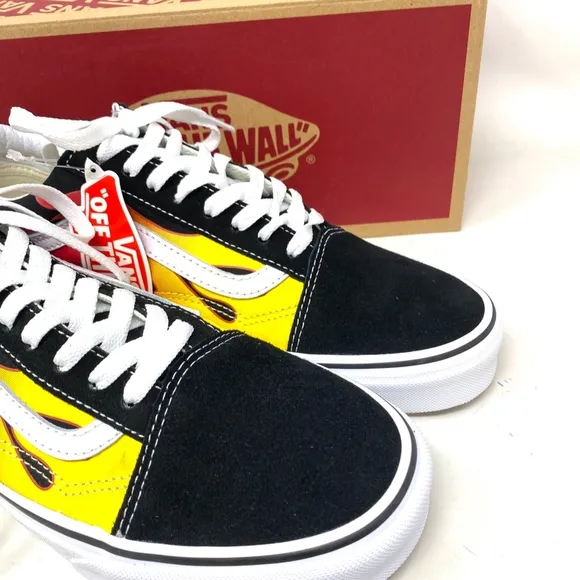 VANS Old Skool Flame Sneakers Low Top Women Size Shoes Suede Canvas VN0A38G1PHN