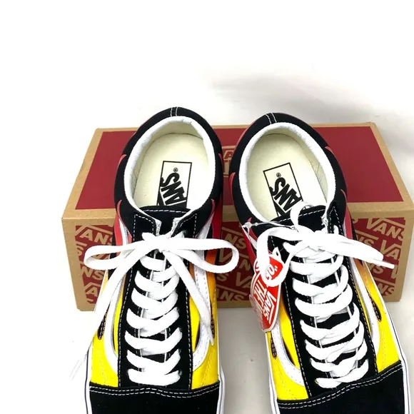 VANS Old Skool Flame Sneakers Low Top Women Size Shoes Suede Canvas VN0A38G1PHN