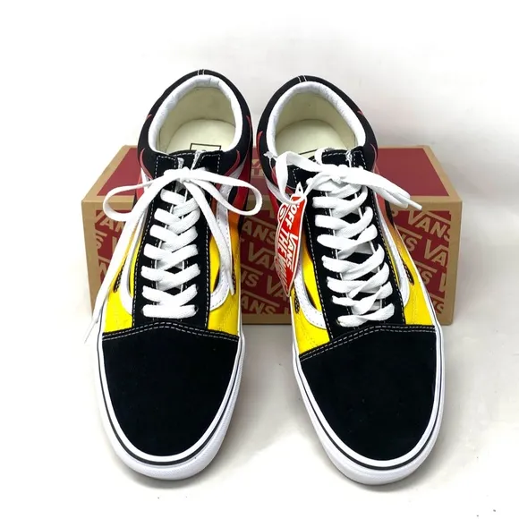 VANS Old Skool Flame Sneakers Low Top Women Size Shoes Suede Canvas VN0A38G1PHN