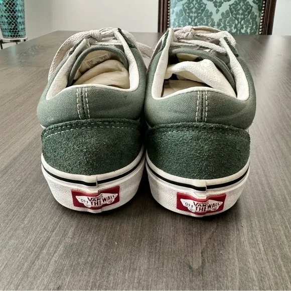 Vans Old Skool green Low Top Lace Up Sneakers shoes Women Size 6.5