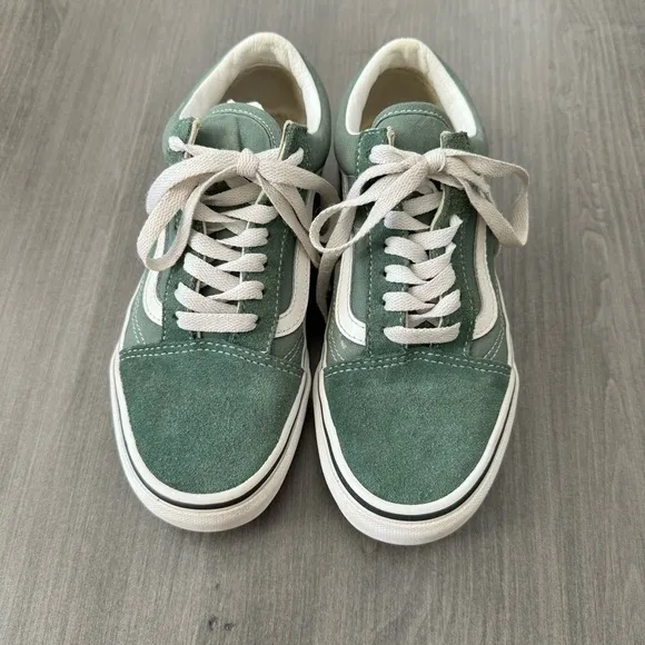 Vans Old Skool green Low Top Lace Up Sneakers shoes Women Size 6.5