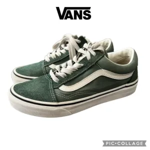 Vans Old Skool green Low Top Lace Up Sneakers shoes Women Size 6.5