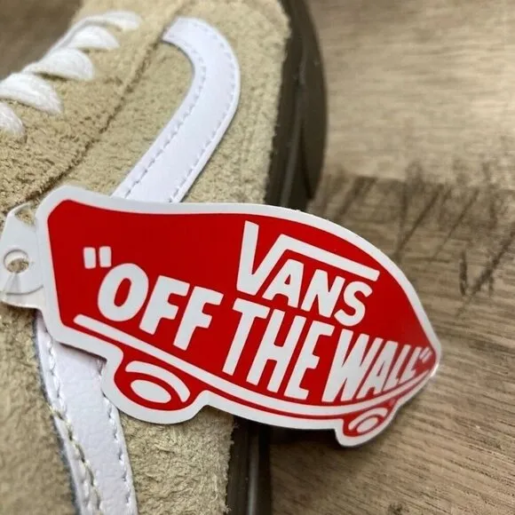 VANS Old Skool Hairy Suede Khaki Tan Brown Sneakers Shoes Mens 7.5 Womens 9 NEW