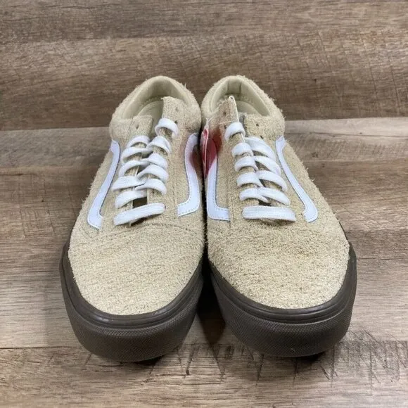 VANS Old Skool Hairy Suede Khaki Tan Brown Sneakers Shoes Mens 7.5 Womens 9 NEW