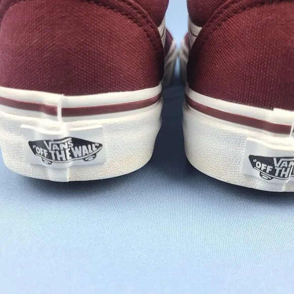 Vans Old Skool Mens Size 6.5 Canvas Skate Shoes Cordovan True White VN0001R1GEZ