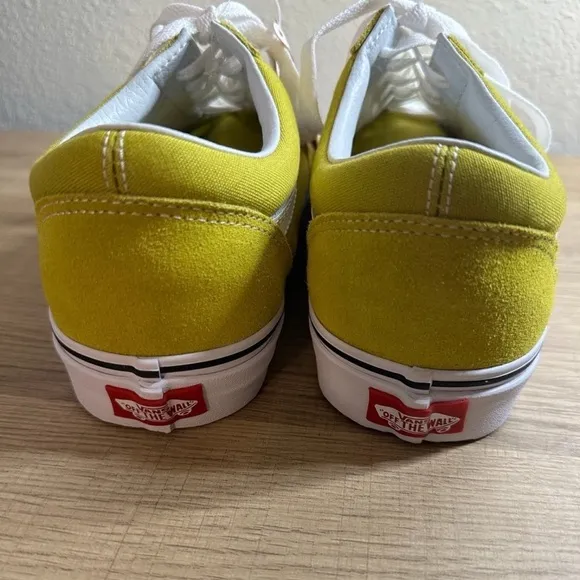 Vans Old Skool Shoes Lime Green Suede Canvas Low Top Skate Sneakers