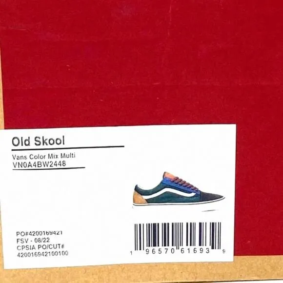 VANS Old Skool Shoes Low Top SB Multicolor Canvas VN0A4BW2448 Casual Women Suede