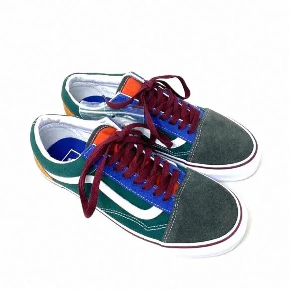 VANS Old Skool Shoes Low Top SB Multicolor Canvas VN0A4BW2448 Casual Women Suede