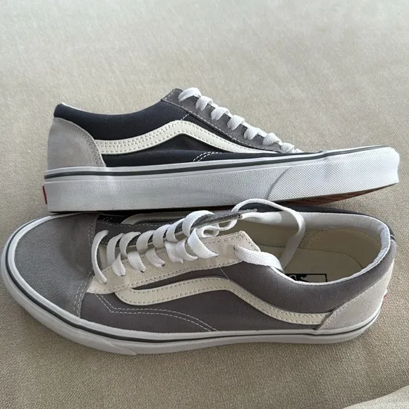 Vans Old Skool Style 36 Shoes Navy Gray Colorblock Sneakers